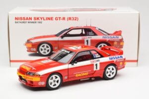 Nissan Skyline GT-R R32 #1 J. Richards / M. Skaife Bathurst 1000 Winner 1992 AUTOart 1:18 89279 Pressofusione — immagine 8 di 8