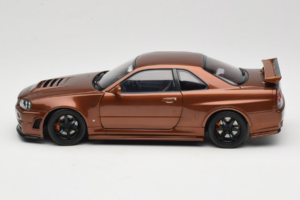 Nissan Skyline GT-R R34 Customized Metallic Bronze MotorHelix 1:18 M83414 Pressofusione — immagine 4 di 8