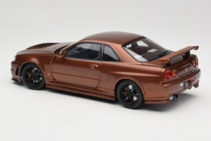 Nissan Skyline GT-R R34 Customized Metallic Bronze MotorHelix 1:18 M83414 Pressofusione — immagine 7 di 8