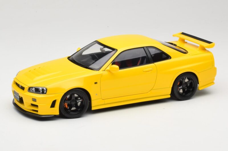 Nissan Skyline GT-R R34 Customized Version Giallo MotorHelix 1:18 M83412 Pressofusione