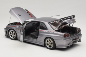 Nissan Skyline GT-R R34 Nismo S-Tune Argento AUTOart 1:18 77358 Pressofusione — immagine 5 di 8