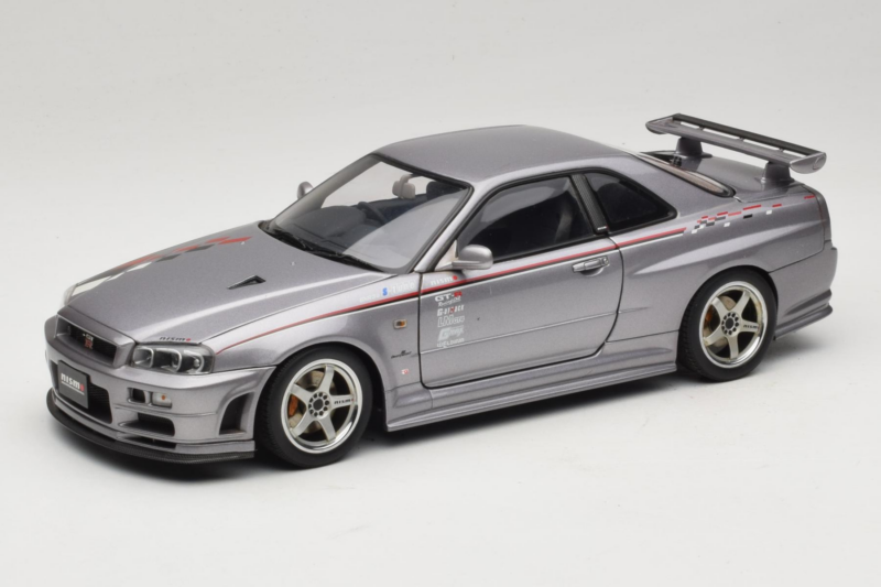 Nissan Skyline GT-R R34 Nismo S-Tune Argento AUTOart 1:18 77358 Pressofusione