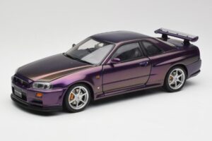 Nissan Skyline GT-R R34 V-Spec Midnight Viola AUTOart 1:18 77305 Pressofusione