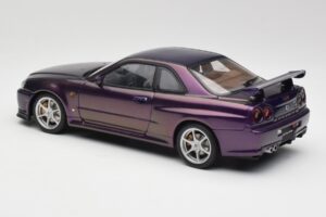 Nissan Skyline GT-R R34 V-Spec Midnight Viola AUTOart 1:18 77305 Pressofusione — immagine 7 di 8