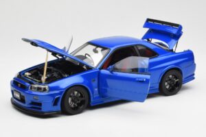 Nissan Skyline GT-R R34 NISMO Z-Tune Bayside Blu AUTOart 1:18 77354 Composito — immagine 2 di 8