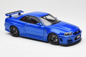 Nissan Skyline GT-R R34 NISMO Z-Tune Bayside Blu AUTOart 1:18 77354 Composito — immagine 6 di 8