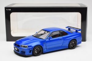 Nissan Skyline GT-R R34 NISMO Z-Tune Bayside Blu AUTOart 1:18 77354 Composito — immagine 8 di 8