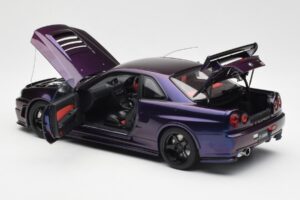 Nissan Skyline GT-R R34 NISMO Z-Tune Midnight Viola III AUTOart 1:18 77464 Composito — immagine 5 di 8