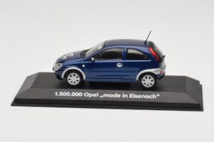 Opel Corsa C 1.5M Made in Eisenach Minichamps 1:43 OPEL003 Pressofusione