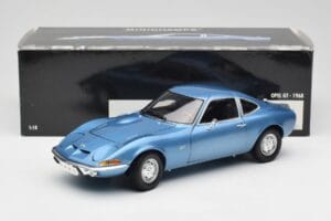 Opel GT Blu Minichamps 1:18 180049020 Pressofusione — immagine 8 di 8