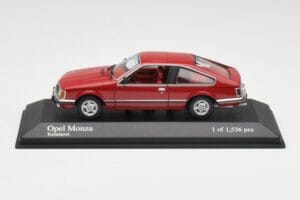 Opel Monza A Rosso Minichamps 1:43 400045121 Pressofusione