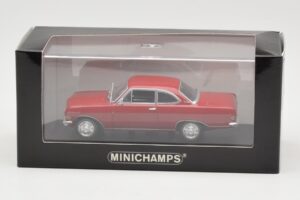 Opel Rekord A Rosso Minichamps 1:43 400041004 Pressofusione — immagine 4 di 4