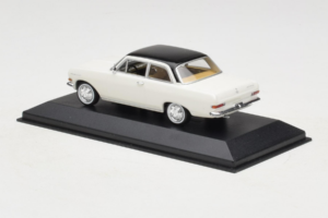 Opel Rekord A Bianco Tetto Nero Minichamps 1:43 430041002 Pressofusione — immagine 3 di 4