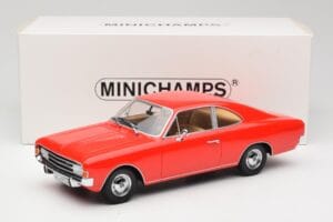 Opel Rekord C Coupe Rosso Minichamps 1:18 107047020 Resina — immagine 6 di 6