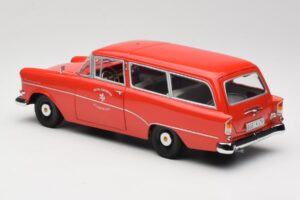 Opel Rekord P1 Caravan Feuerwehr Neuenkirchen Minichamps 1:18 180043291 Pressofusione — immagine 7 di 8