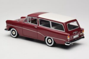 Opel Rekord P1 Caravan Rosso Minichamps 1:18 180043211 Pressofusione — immagine 7 di 8