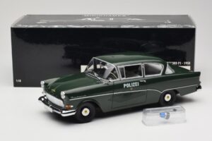Opel Rekord P1 Polizei Minichamps 1:18 180043290 Pressofusione — immagine 8 di 8