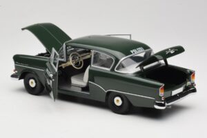 Opel Rekord P1 Polizei Minichamps 1:18 180043290 Pressofusione — immagine 5 di 8