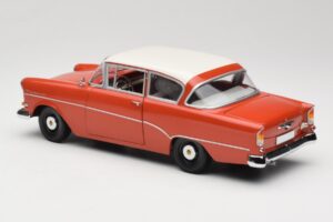 Opel Rekord P1 Rosso Minichamps 1:18 180043201 Pressofusione — immagine 7 di 8