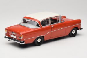 Opel Rekord P1 Rosso Minichamps 1:18 180043201 Pressofusione — immagine 3 di 8
