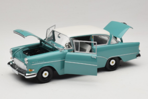 Opel Rekord P1 Blu Turchese Minichamps 1:18 180043200 Pressofusione — immagine 2 di 8