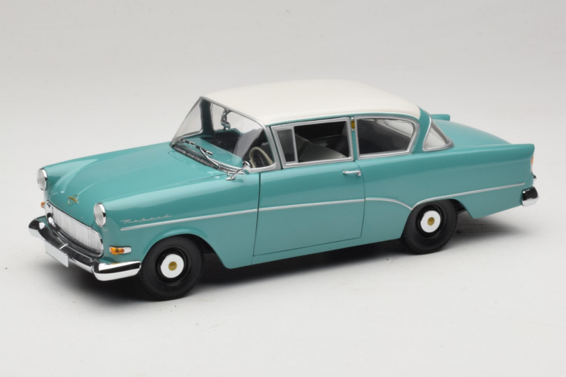 Opel Rekord P1 Blu Turchese Minichamps 1:18 180043200 Pressofusione