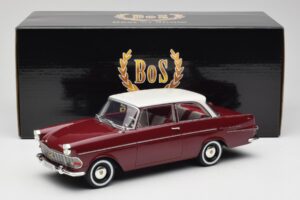 Opel Rekord P2 Rosso Scuro & Bianco BoS Models 1:18 BOS415 Resina — immagine 6 di 6