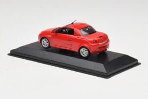 Opel Tigra TwinTop Magma Rosso Minichamps 1:43 B24910027T Pressofusione — immagine 3 di 4