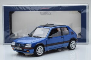 Peugeot 205 GTi 1.9 Con Tetto Apribile Miami Blu Norev 1:18 184844 Pressofusione — immagine 8 di 8