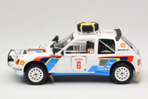 Peugeot 205 T16 Peugeot Talbot Sport T. Salonen / S. Harjanne Safari Rally 1985 Otto 1:18 OT1161 Resina — immagine 3 di 6