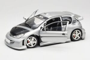 Peugeot 206 MTK Argento Solido 1:18 1817 Pressofusione — immagine 2 di 8