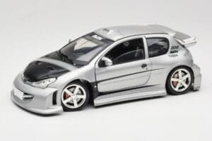 Peugeot 206 MTK Argento Solido 1:18 1817 Pressofusione