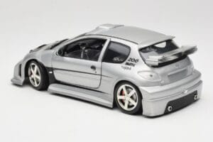Peugeot 206 MTK Argento Solido 1:18 1817 Pressofusione — immagine 7 di 8