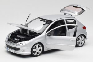 Peugeot 206 RC Aluminium Argento Norev 1:18 184726 Pressofusione — immagine 2 di 8