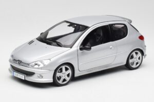 Peugeot 206 RC Aluminium Argento Norev 1:18 184726 Pressofusione
