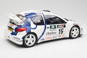Peugeot 206 WRC G. Panizzi / H. Panizzi Tour de Corse 1999 Otto 1:12 G081 Resina — immagine 2 di 6