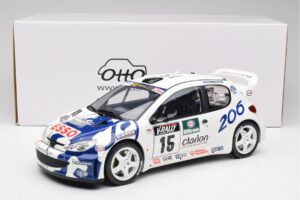 Peugeot 206 WRC G. Panizzi / H. Panizzi Tour de Corse 1999 Otto 1:12 G081 Resina — immagine 6 di 6