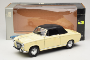 Peugeot 403 Cabriolet Beige Welly 1:18 12551HW Pressofusione — immagine 6 di 6