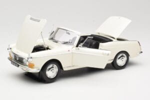 Peugeot 404 Cabriolet Bianco Norev 1:18 184746 Pressofusione — immagine 2 di 8