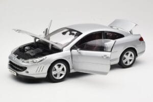 Peugeot 407 Coupe Argento Norev 1:18 184747 Pressofusione — immagine 2 di 8