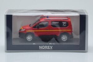 Peugeot Rifter Pompiers Rosso Norev 1:43 479069 Pressofusione — immagine 4 di 4