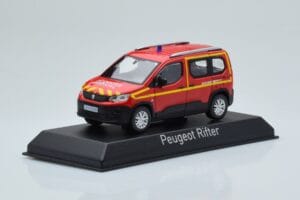 Peugeot Rifter Pompiers Secours Medical Rosso Norev 1:43 479070 Pressofusione — immagine 2 di 4