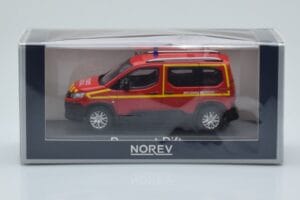 Peugeot Rifter Pompiers Secours Medical Rosso Norev 1:43 479070 Pressofusione — immagine 4 di 4