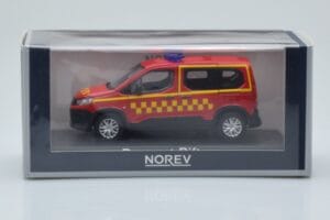 Peugeot Rifter Sapeurs Pompiers Rosso Norev 1:43 479071 Pressofusione — immagine 4 di 4