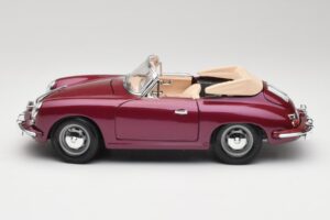 Porsche 356B Cabriolet Melanzana Bburago 1:18 3021-M4 Pressofusione — immagine 4 di 8