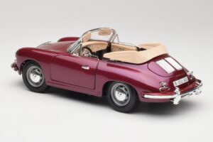 Porsche 356B Cabriolet Melanzana Bburago 1:18 3021-M4 Pressofusione — immagine 7 di 8