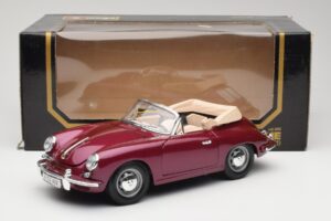 Porsche 356B Cabriolet Melanzana Bburago 1:18 3021-M4 Pressofusione — immagine 8 di 8