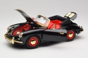 Porsche 356B Cabriolet Nero Bburago 1:18 3031D Pressofusione — immagine 2 di 8