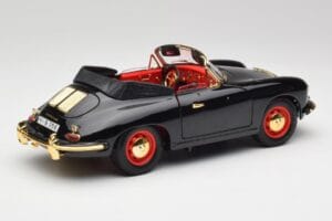 Porsche 356B Cabriolet Nero Bburago 1:18 3031D Pressofusione — immagine 3 di 8