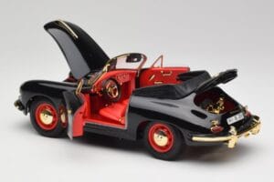 Porsche 356B Cabriolet Nero Bburago 1:18 3031D Pressofusione — immagine 5 di 8